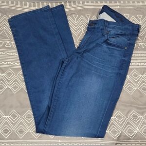 7 For All Mankind Straight Leg Crystal Back Pockets Size 30